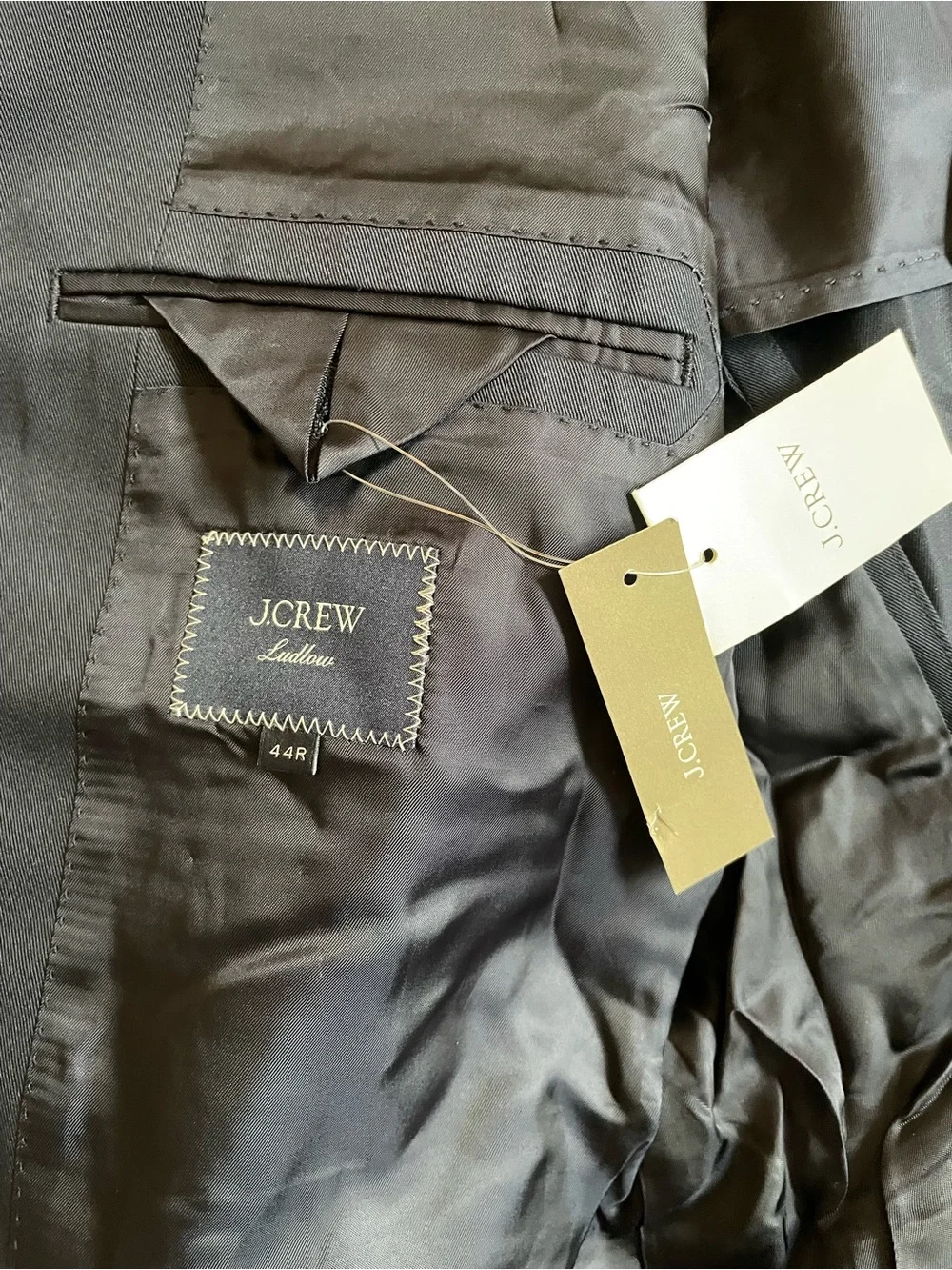 J. CREW Ludlow Slim-fit suit jacket in Japanese cotton chino Navy 44 R NWD CF181